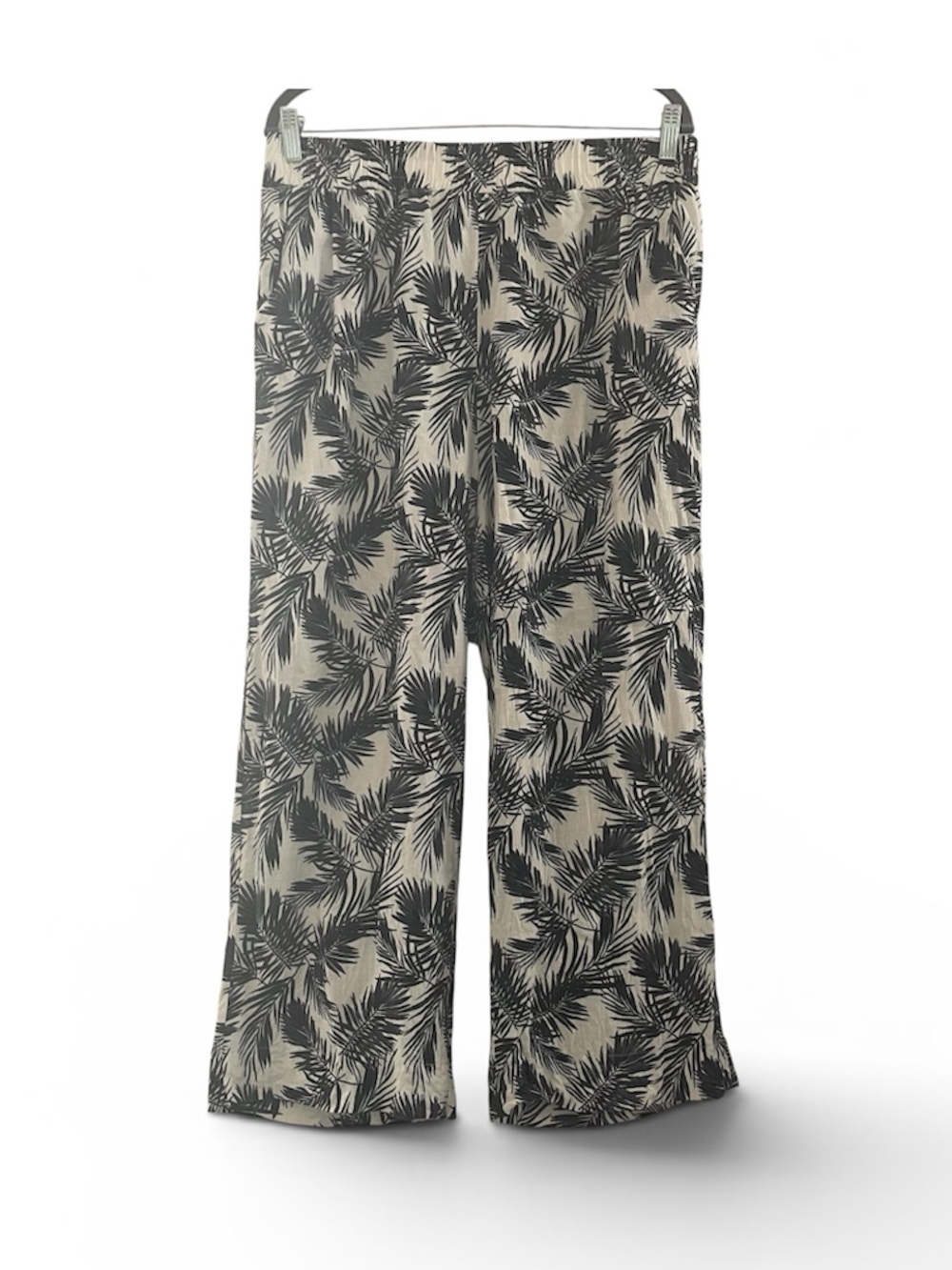 PANAMA JACK Tropical Print Linen Blend Wide Leg Cropped Pants XL